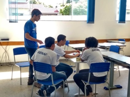 Alunos elaboram projeto para competições do 1º Grand Prix de Inovação. - Divulgação/Assessoria