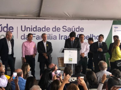 O ministro da Saúde, Luiz Henrique Mandetta, está em Campo Grande para anunciar a liberação - Foto: Israel Espíndola/CBN