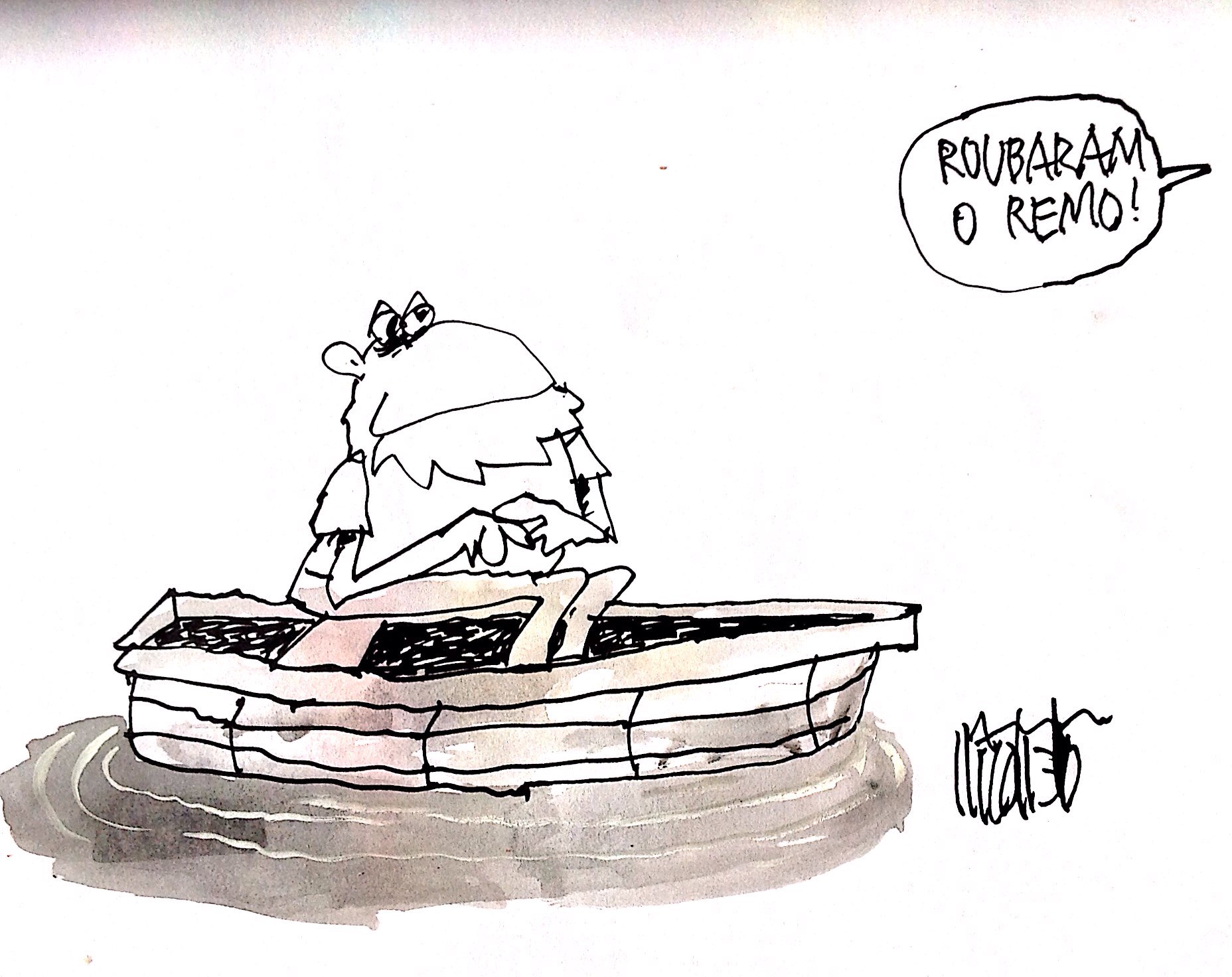 Charge do dia - Roubaram o remo!