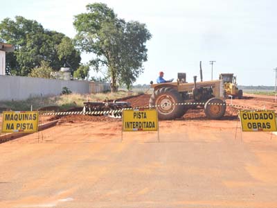 Obras de pavimentação foram iniciadas esta semana -
