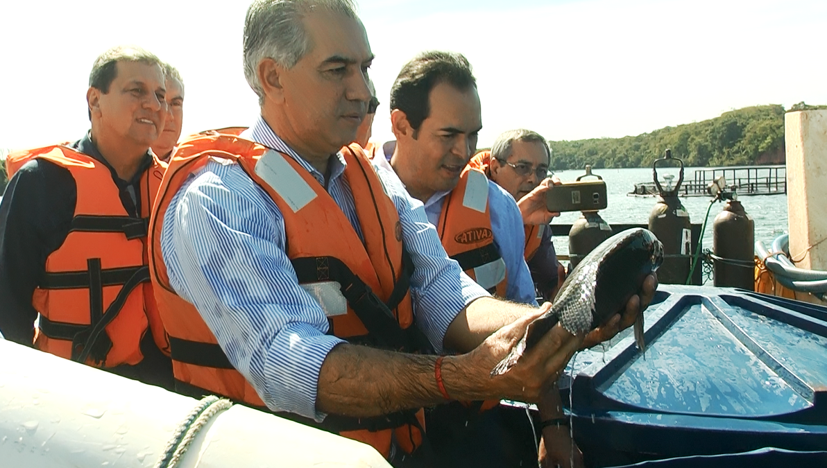 Durante agenda no município de Selvíria nesta sexta-feir, governador Reinaldo Azambuja visitou as instalações da empresa Tilabras - Reprodução TVC