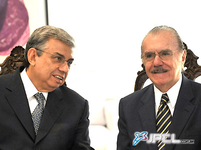 Senador Garibaldi Alves Filho, presidente do Senado, e senador José Sarney -