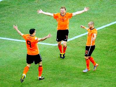 Holandeses ganharam até aqui todos os jogos que disputaram na Copa -