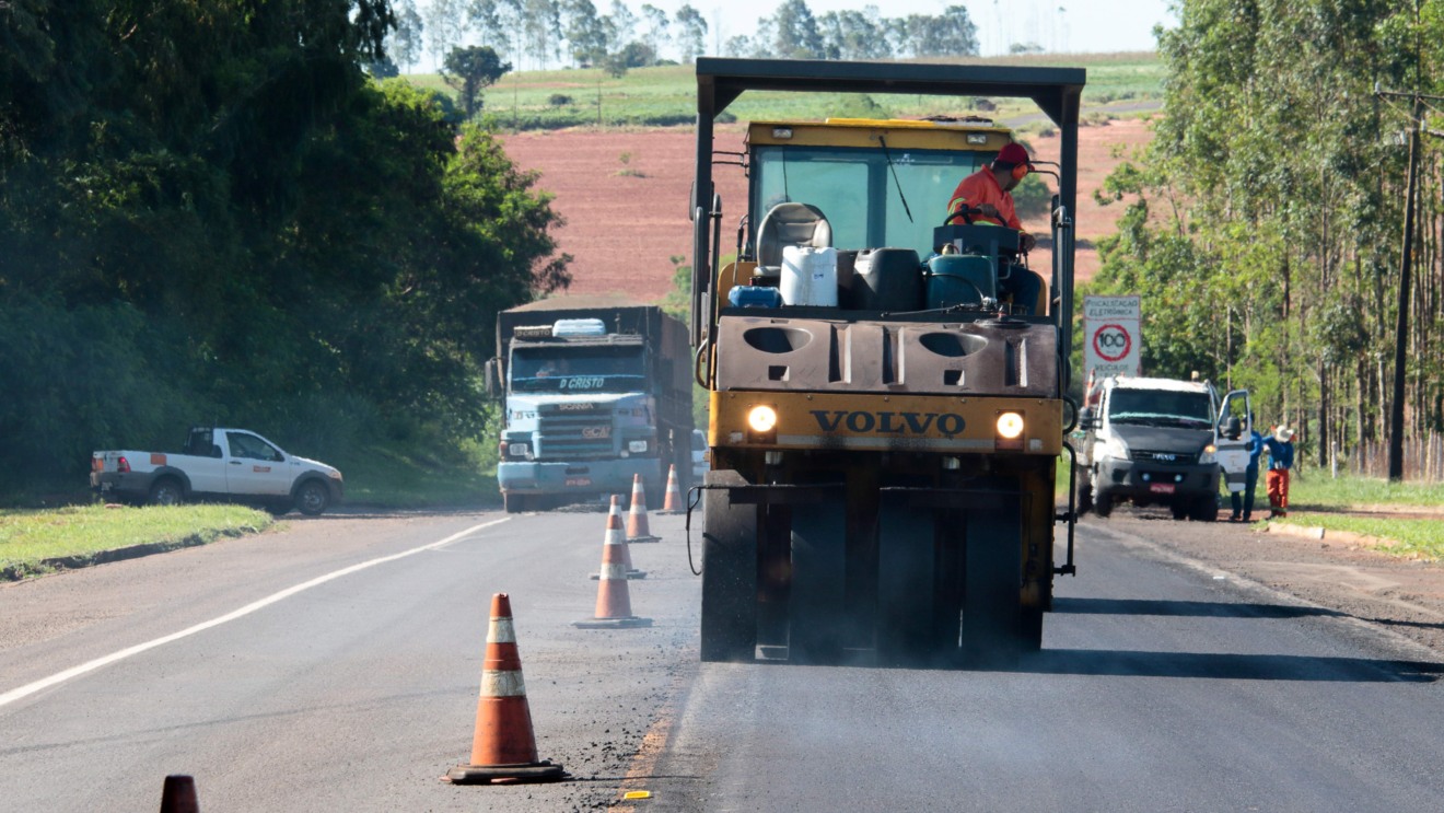 Trecho em obra na BR-163