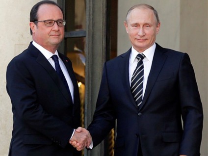 Hollande e Putin - Divulgação