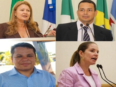 Da esquerda para a direita os vereadores: Marisa Rocha, Nilo Candido, Welton Irmão e Vera Helena -