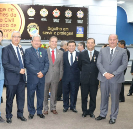 Os homenageados nesta quarta-feira, na Câmara Municipal de Campo Grande - Divulgação/PC