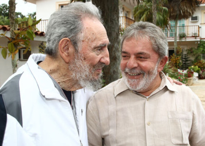 O ex-presidente Lula encontra-se com Fidel, em Cuba, em 2010 - Divulgação/PT