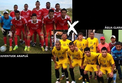 Juventude Arapuá (esq.) e Água Clara entram em campo neste domingo, às 9h55 -