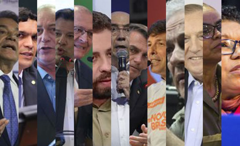 No total, são 13 candidatos a presidente - Foto Montagem