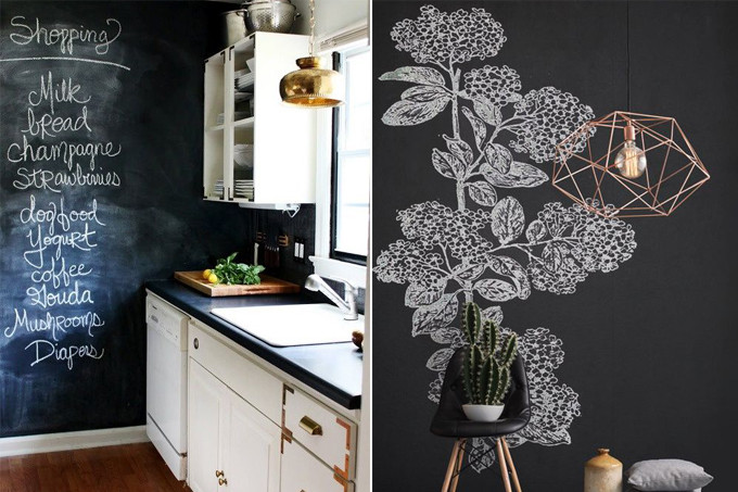 Para arte ou rabiscos diários: 10 ideias de uso de tinta lousa pela casa