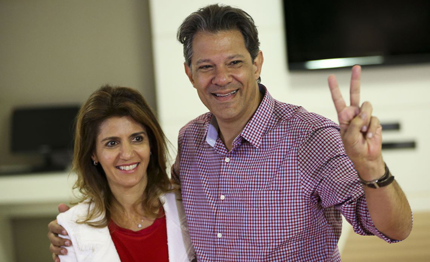 Haddad estava acompanhado da esposa, Ana Estela - Divulgação/Agência Brasil