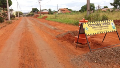 As obras estão sendo executadas por uma empresa que presta serviços para a Sanesul - Alex Santos - Ales Santos/JPNEWS
