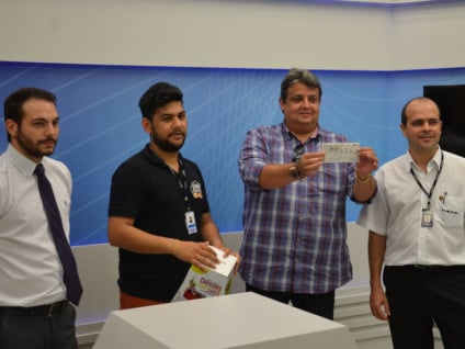 Sorteio contou com a participação do advogado do Grupo RCN de Comunicação, Lucas Congro e dos representantes da Inviolável Monitoramento e da Total Corretora de Seguros - Claudio Pereira/JP