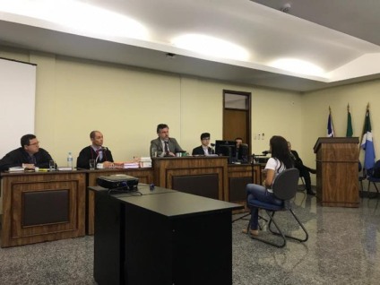 Larissa Fontoura foi a primeira testemunha a prestar depoimento durante júri - Kelly Martins/JPNews Larissa Fontoura foi a primeira testemunha a prestar depoimento durante júri - Kelly Martins/JPNews