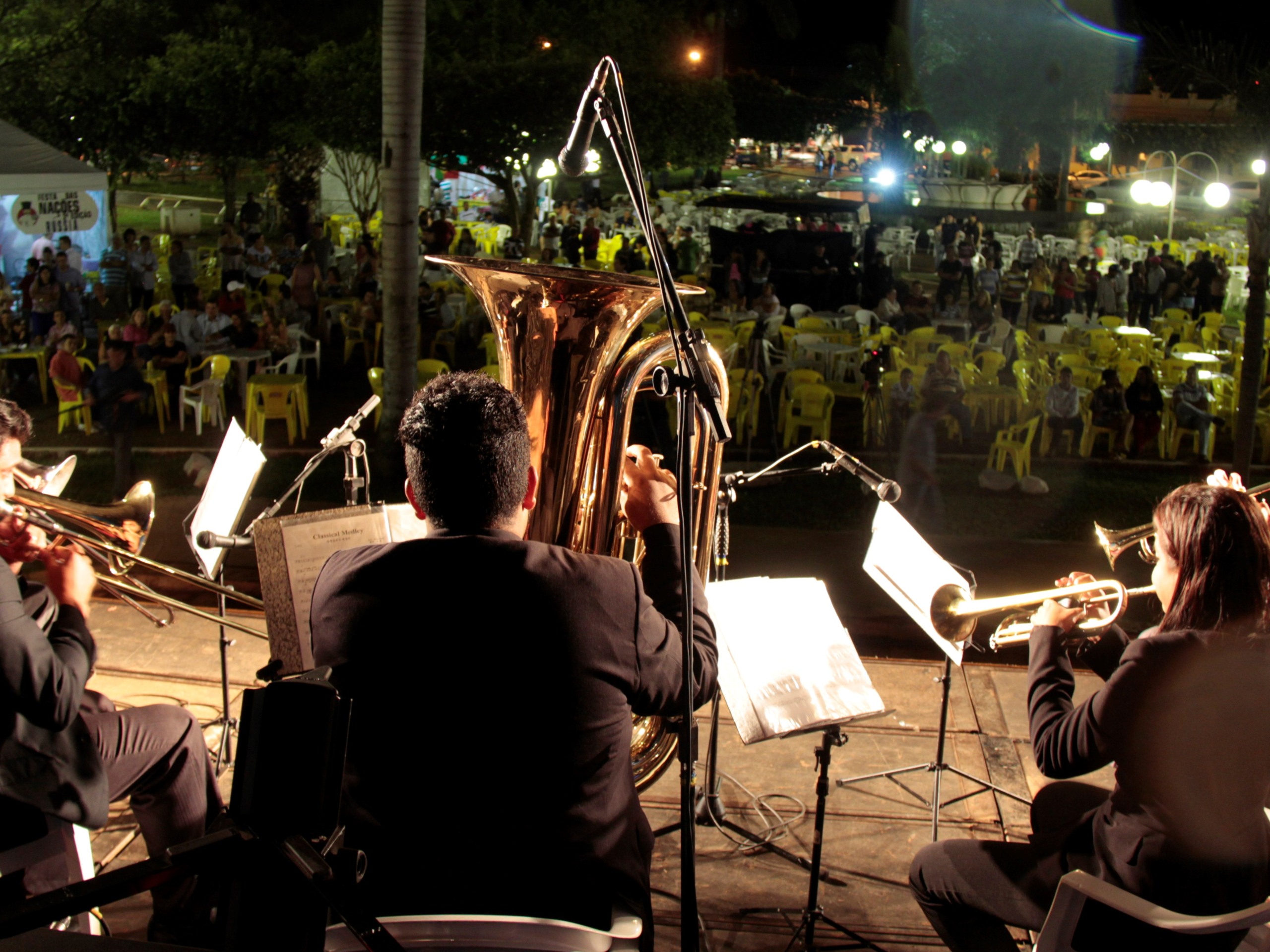 O “Quinteto Som de Metais” apresentou para o público uma variedade de músicas  - Departamento de Comunicação 