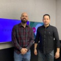 Arthur Falcette e Fabiano Reis nos estúdios da Rádio CBN CG