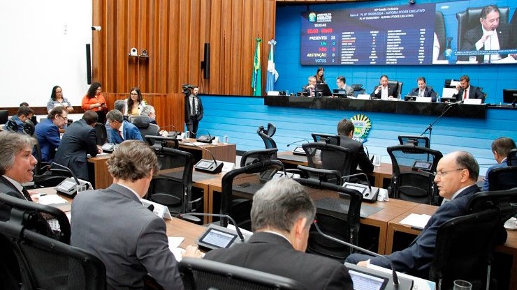 Plenário na Assembleia Legislativa de Mato Grosso do Sul | Foto: Reprodução/ Alems