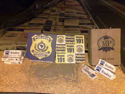 Scania transportava 300 mil maços de cigarros de origem estrangeira -