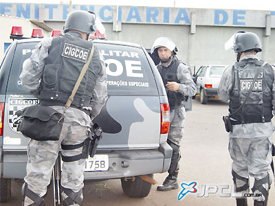 Falta de agentes penitenciários foi constatado pelos policiais militares que vieram de Campo Grande para a Operação Pente Fino na Penitenciária de Segurança Média -