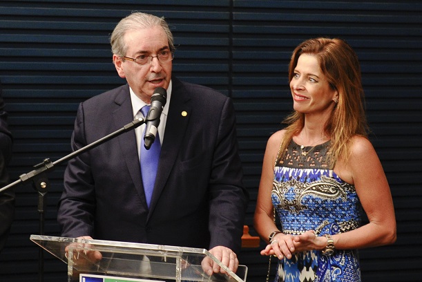 Cunha e Cláudia Cruz durante evento realizado em Brasília, em 2014 - Arquivo/EBC