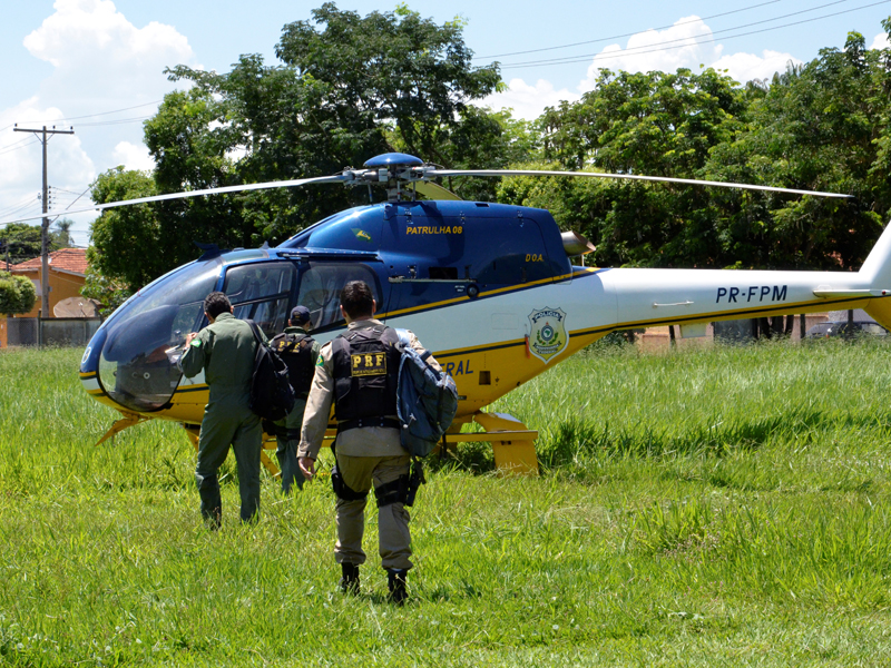 Helicóptero da PRF permanecerá em Três Lagoas no fim de semana - Laila Rebecca/JP