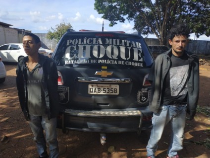 Na direita é José Roberto dos Santos ena esquerda é Victor Malaquias, ambos com várias passagens pela polícia