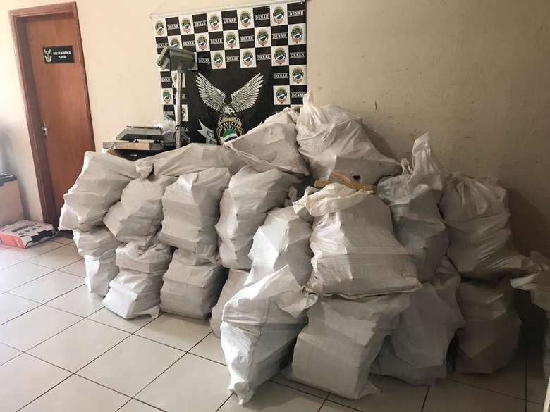 Quadrilha liderada por Ângela foi presa com 1 ton de maconha em Dourados - Divulgação/Denar