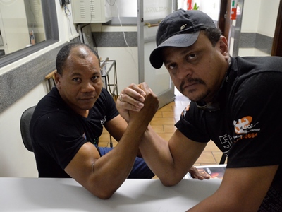 Eduardo Ferreira ao lado de José Carlos Vicente -