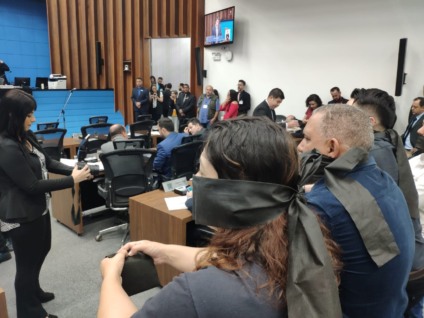 Representantes do Fórum dos Servidores acompanharam discussão antes da retirada do texto da pauta da ordem do dia - Gabi Couto/CBN