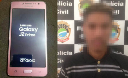 Aparelho estava com receptador de 18 anos, que foi preso - Imagem Ceidida