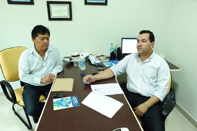 Vereador Marcus Basé e o vice-prefeito Luiz Akira -