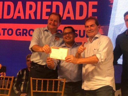 Ato de filiação de Marcelo Miglioli marcou também o lançamento da sua pré-candidatura a prefeito de Campo Grande - Gabi Couto/CBN