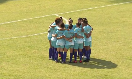 A equipe deste ano não é composta pelas mesmas atletas que venceram o Estadual MS de 2018 - Reprodução transmissão jogo