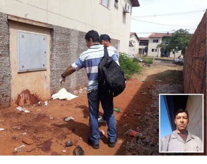 Local onde Adriano Inácio (detalhe) foi assassinado, na madrugada - Imagens cedidas e álbum de família