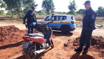 Moto estava com kart cheio de terra - Imagem cedida
