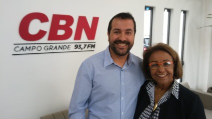 Terezinha Bazé em visita aos estúdios da CBN em Campo Grande também falou sobre a participação da mulher na política - Ronie Cruz/CBN