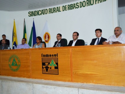 Integrantes da mesa durante o lançamento da campanha - MPMS
