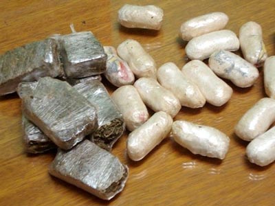 Droga apreendida pela polícia -