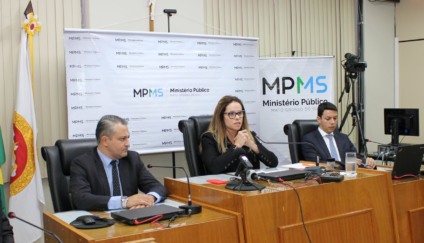 Cristiane Mourão durante entrevista nesta quarta-feita - Foto: Facebook/MPMS