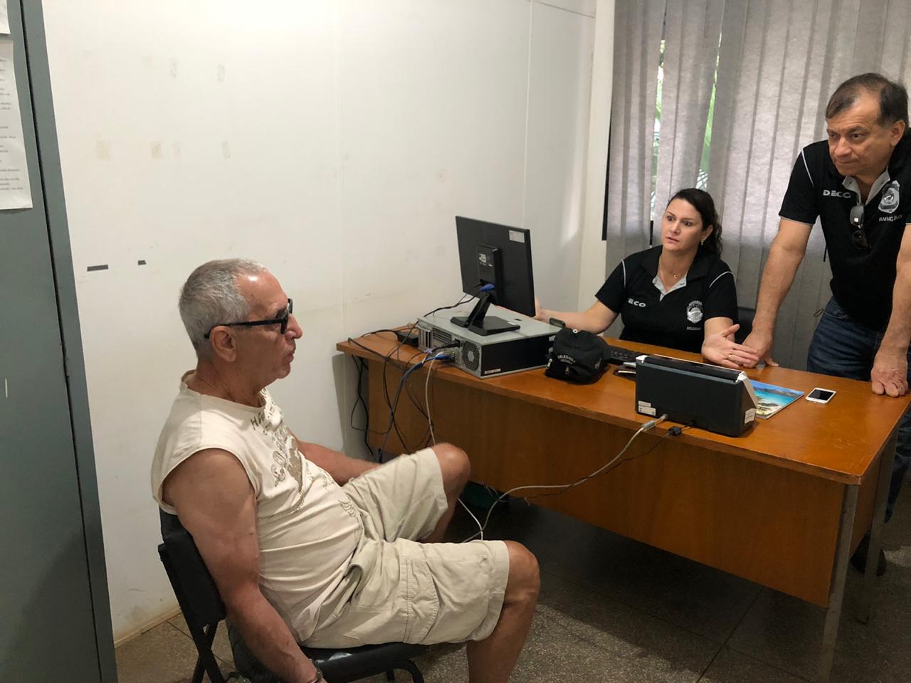 O piloto Edmur Guimara Bernardes, 78 anos, foi preso na manhã desta sexta-feira em Paranaíba - PC/MS