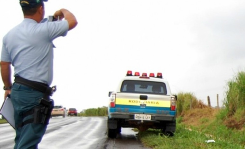 Excesso de velocidade monitorado por radar móvel - Divulgacão/PMR