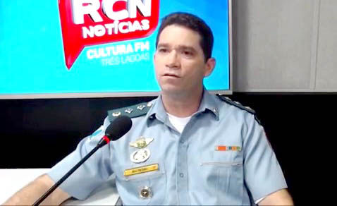 Major Ênio: "Três Lagoas está se tornando violênta" - Reprodução/RCN