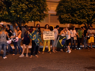 Diárias foi um dos temas dos protestos de Três Lagoas -