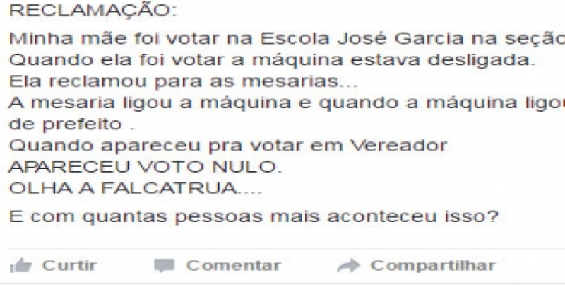 De acordo com o chefe do cartório eleitoral, Bruno Zogaibe, é preciso que o eleitor denuncie no Cartório Eleitoral - Reprodução