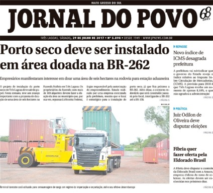 Jornal do Povo noticiou, em 2017, o levantamento anual da Firjan que classificava a cidade entre as 10 mais fortes para retorno de investimentos - Arquivo/JPNews