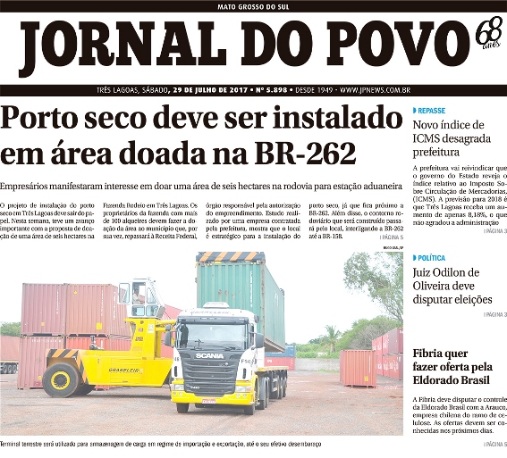 Jornal do Povo noticiou, em 2017, o levantamento anual da Firjan que classificava a cidade entre as 10 mais fortes para retorno de investimentos - Arquivo/JPNews