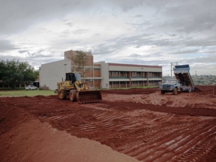 Canteiro de obras já está em fase de preparação para a construção