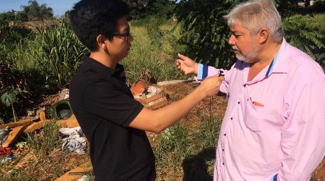 Gilmar Pires de Almeida reclama da sujeira ao lado de sua casa