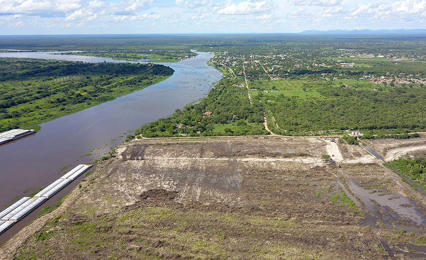 Porto em construção da FV Cereais, de Dourados: 300 mil toneladas para grãos e fertilizantes - Arquivo/Portal MS